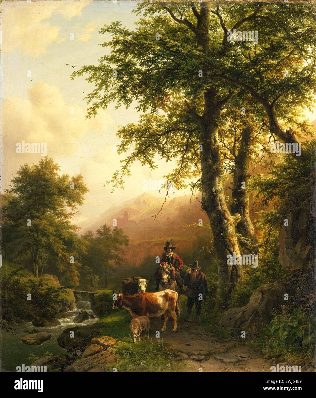 Italienische Landschaft, Barend Cornelis Koekkoek, 1848 Stockfoto