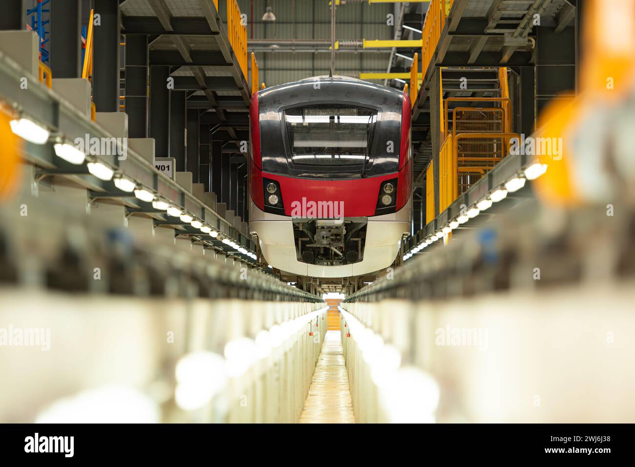 Skytrain, Ein Schnellbahnsystem, das bei Einzelpersonen in großen städtischen Gemeinden beliebt ist. Praktisch und zeitnah Stockfoto