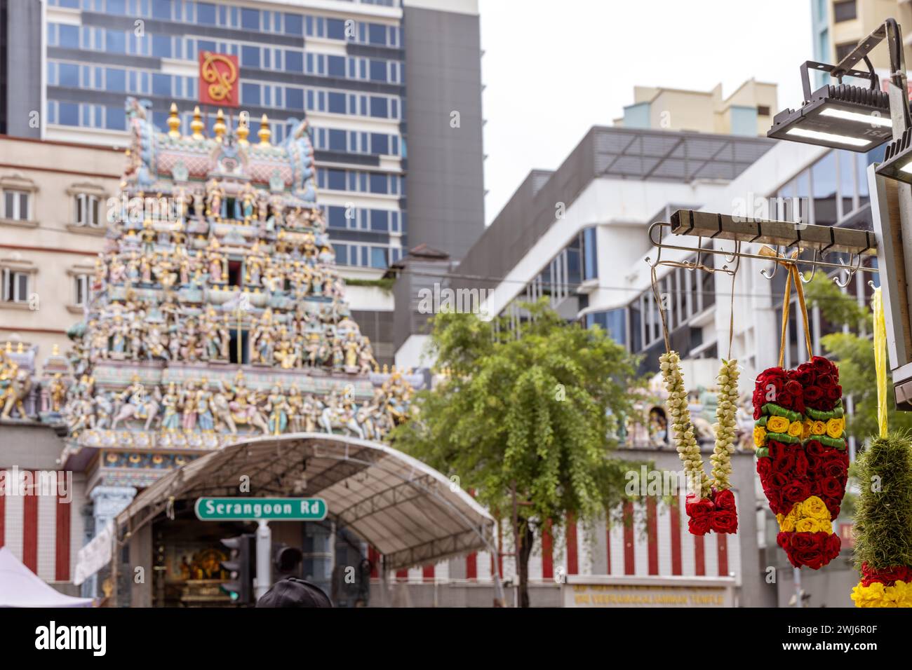 Sri Veeramakaliamman Hindu-Tempel, Little India, Singapur Stockfoto