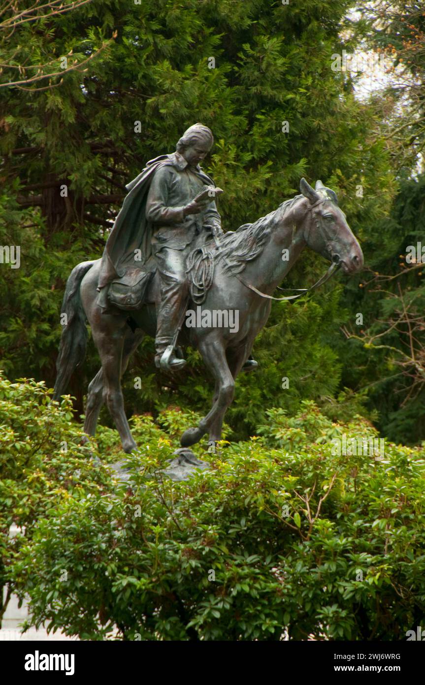 The Circuit Rider von A. Phimister Proctor, State Capitol State Park, Salem, Oregon Stockfoto