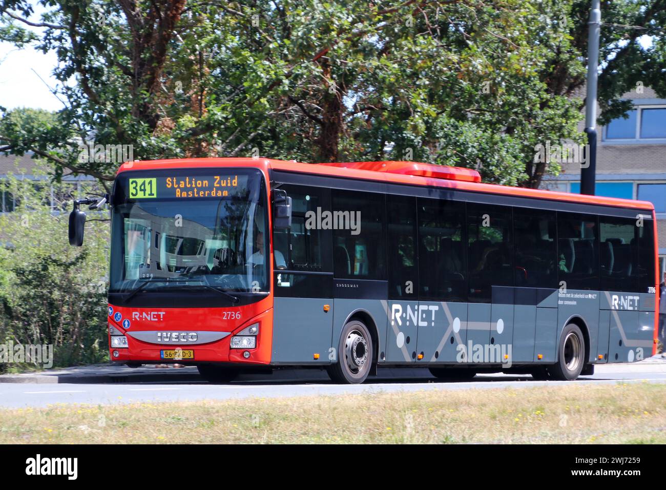 Bus von Connexxion am Busbahnhof Amsterdam Zuid in den Niederlanden Stockfoto