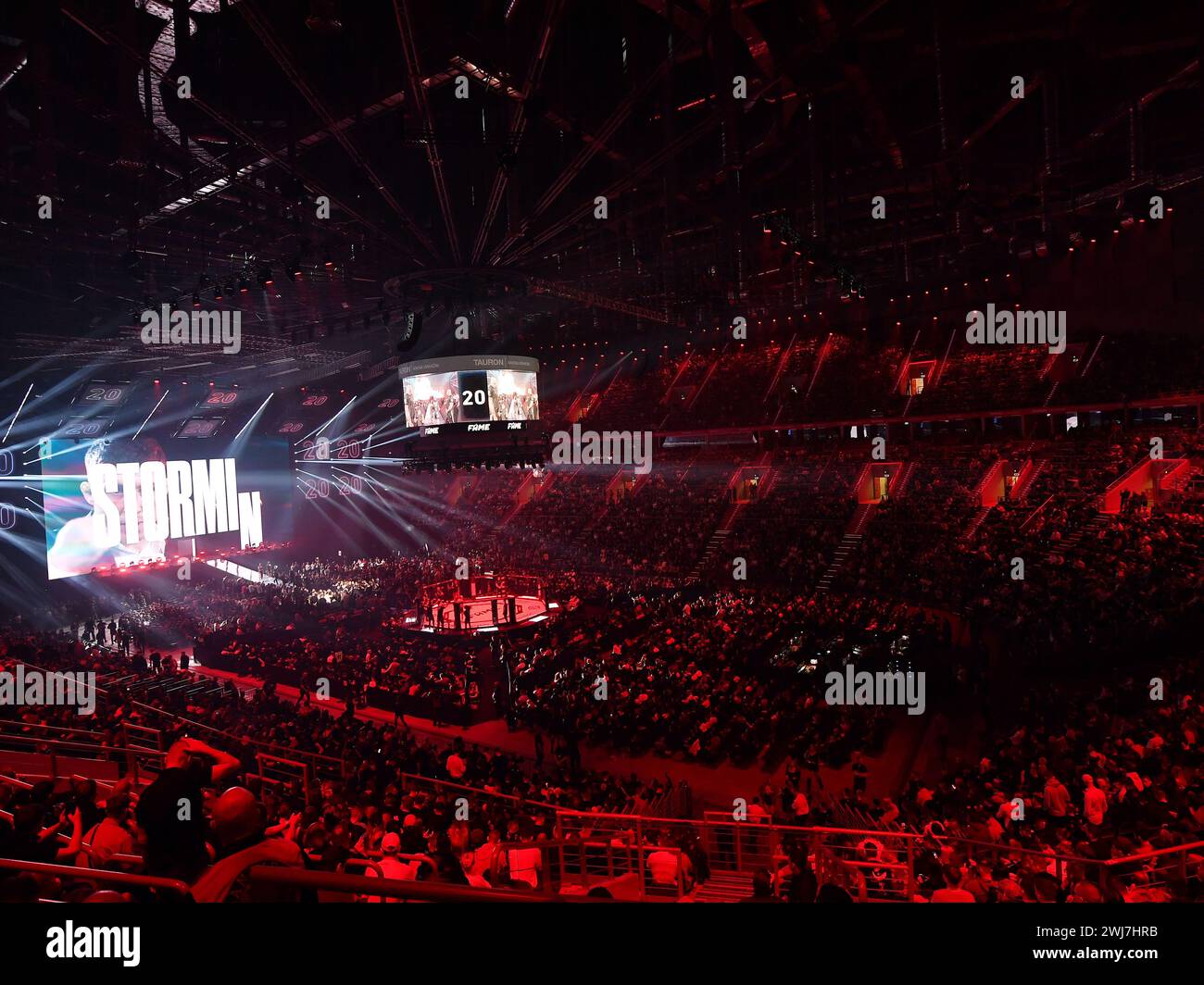 2024.02.10 Krakau Sporty walki Fame MMA 20 Octagon Kibice widok ilustracja ilustracyjne stockowe Foto Marcin Bulanda/PressFocus Credit: SIPA USA/Alamy Live News Stockfoto