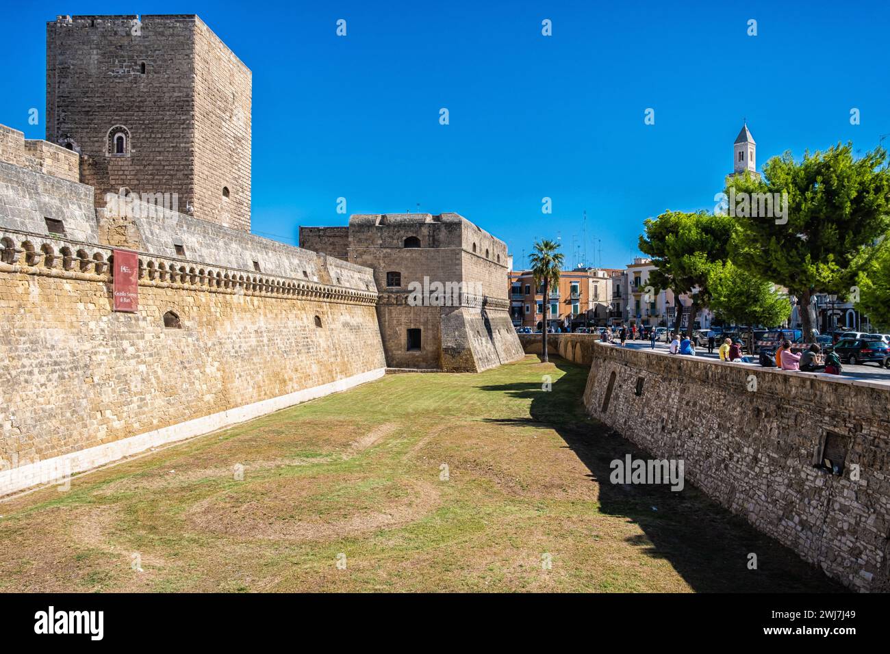 Normannische Schwäbische Burg ( Castello Normanno Svevo) im historischen Stadtzentrum von Bari, Region Apulien, (Apulien), Süditalien, Europa, 18. September, Stockfoto
