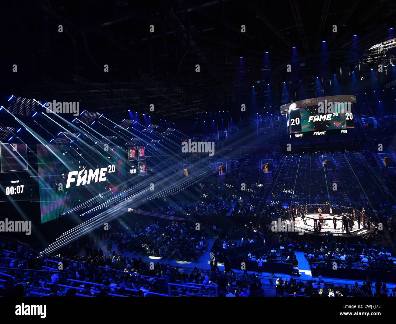 2024.02.10 Krakau Sporty walki Fame MMA 20 Octagon Kibice widok ilustracja ilustracyjne stockowe Foto Marcin Bulanda/PressFocus Credit: SIPA USA/Alamy Live News Stockfoto