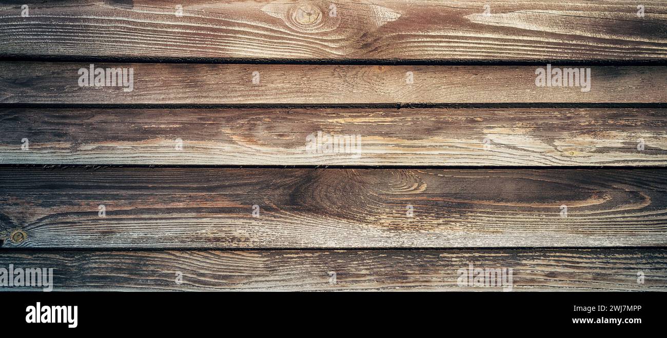 Textur alter Holzbretter als Hintergrund. Stockfoto