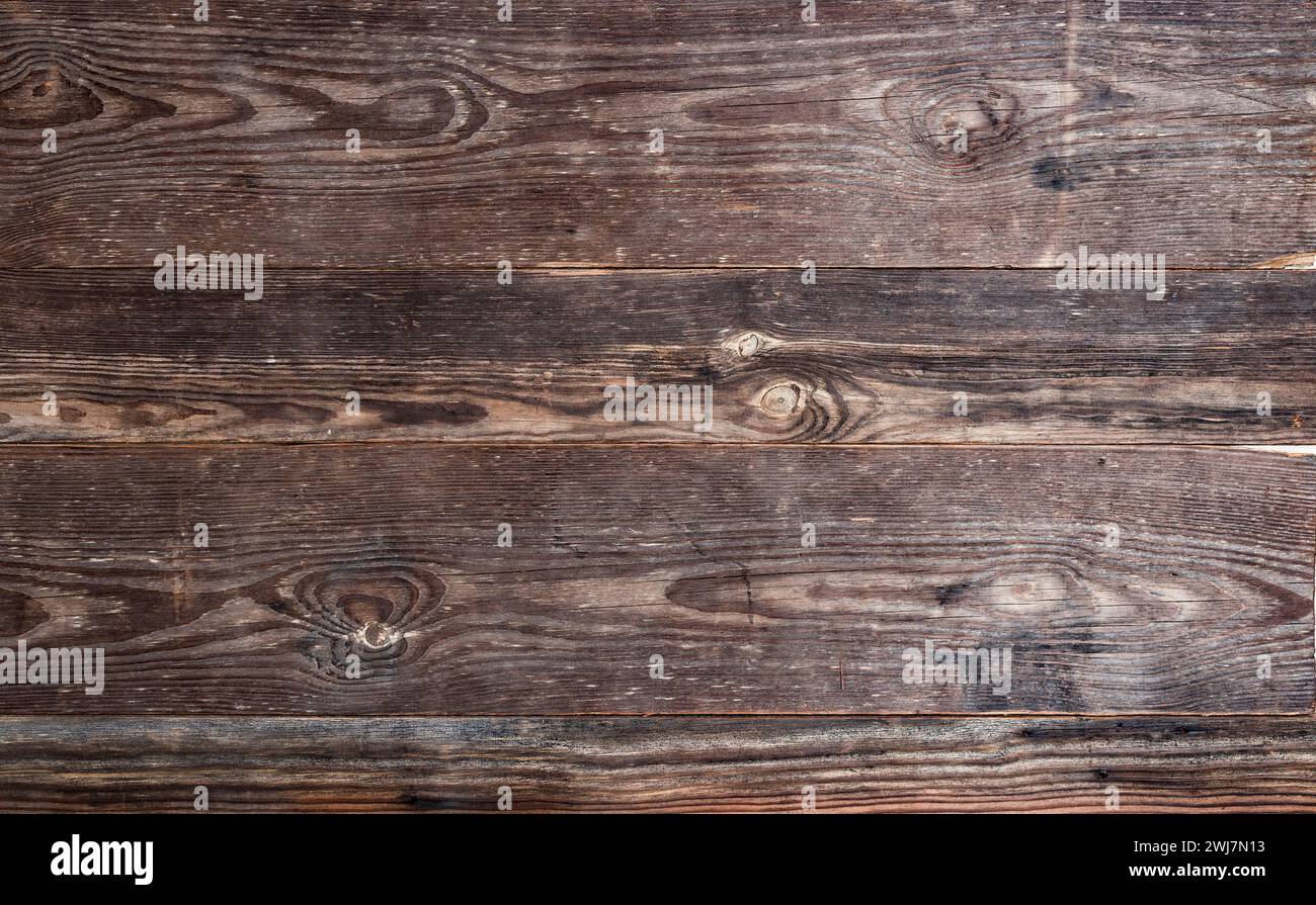 Braune Holzdielen. Holzstruktur. Stockfoto