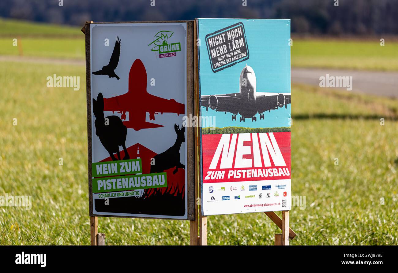 Links das Abstimmungsplakat der Grünen Partei des Kantons Zürich, rechts das Abstimmungsplakat des überparteilichen Komitees. Beide Plakate wollen ein Stockfoto