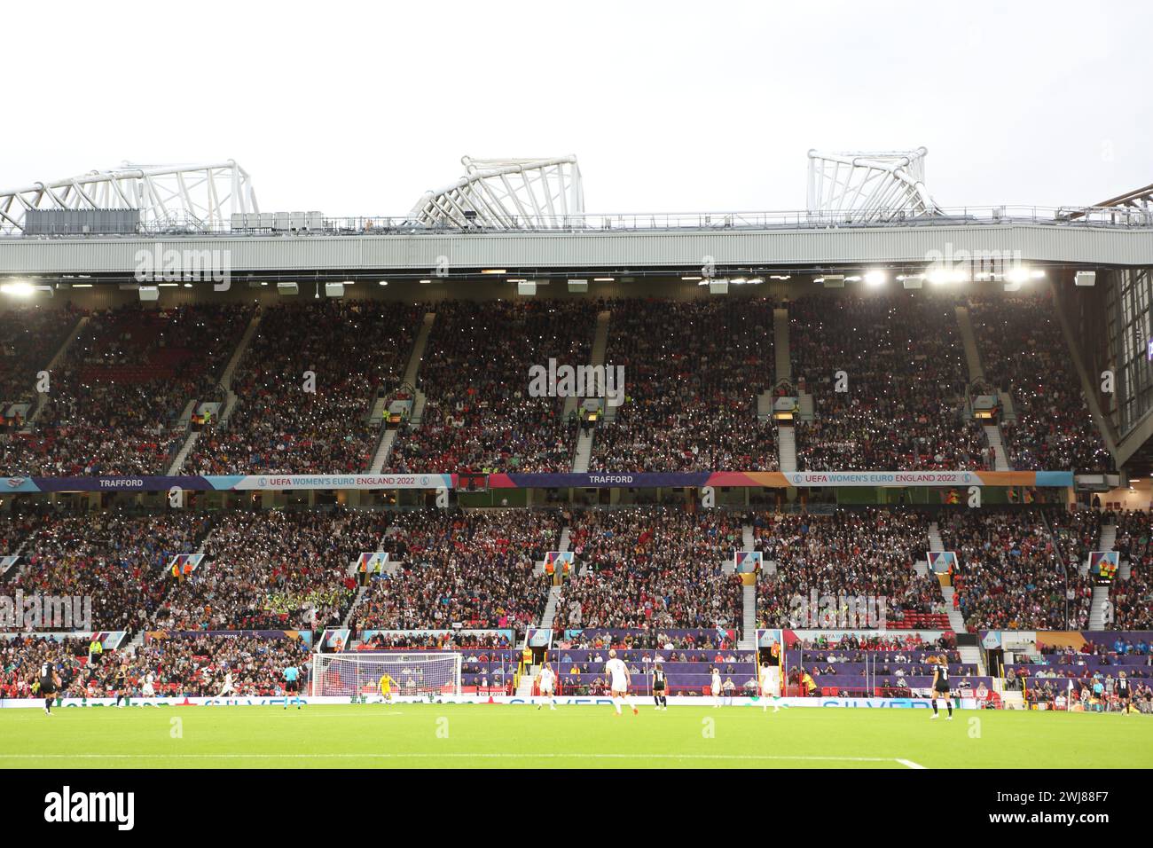 Spiele voller Fans England gegen Österreich UEFA Women's Euro 6 July 2022 Old Trafford Manchester Stockfoto