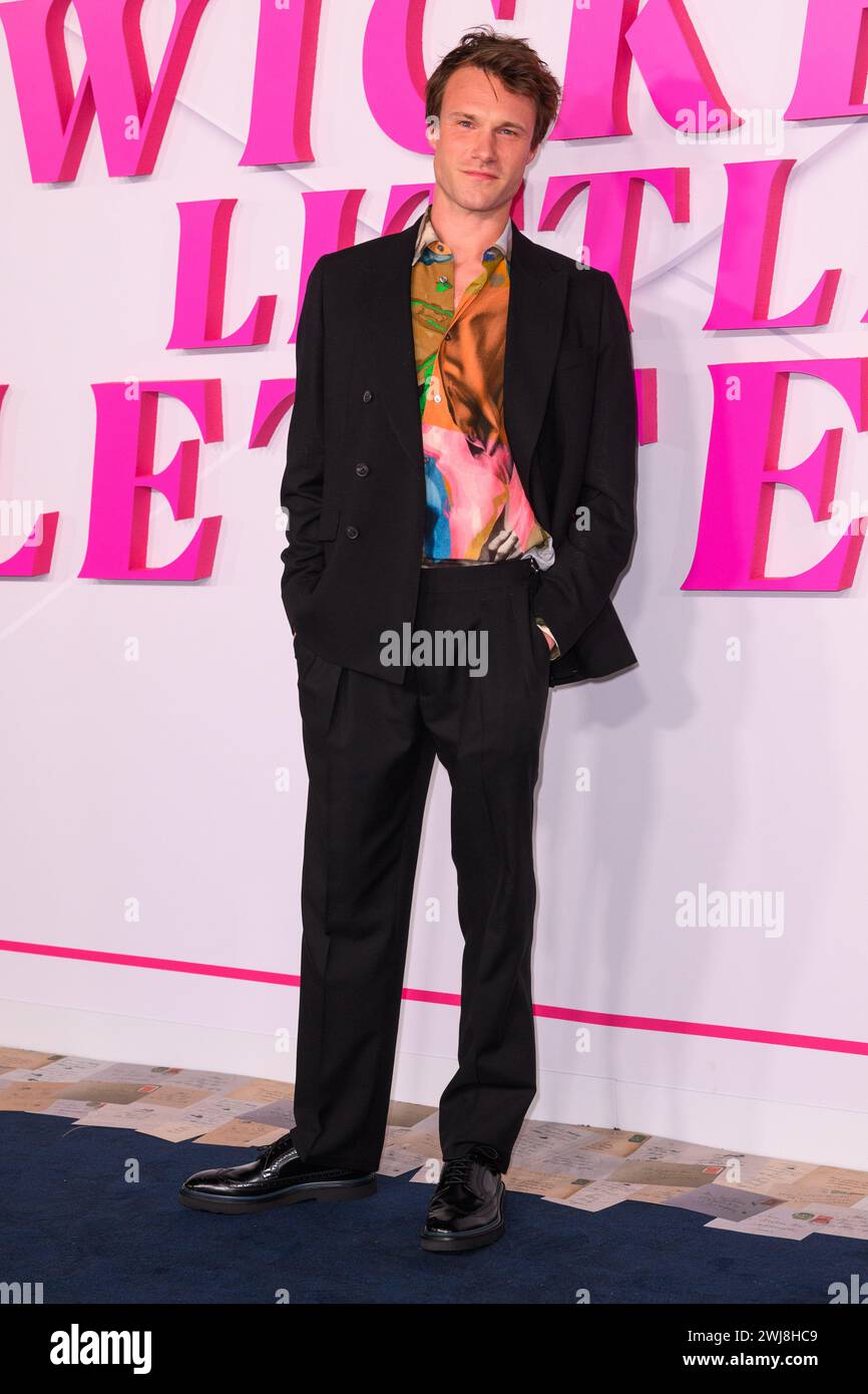 London, Großbritannien. 13. Februar 2023. Hugh Skinner besuchte die europäische Premiere von Wicked Little Letters im Odeon Luxe, Leicester Square, London. Das Foto sollte lauten: Matt Crossick/Empics/Alamy Live News Stockfoto