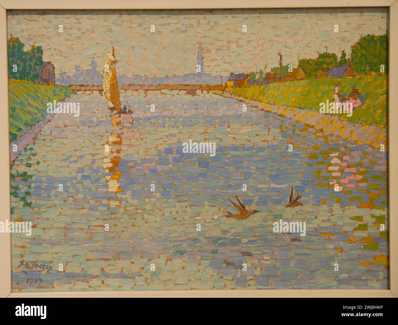 Gemälde „Vlissingen-Middelburg-Kanal“, Jan Toorop Stockfoto