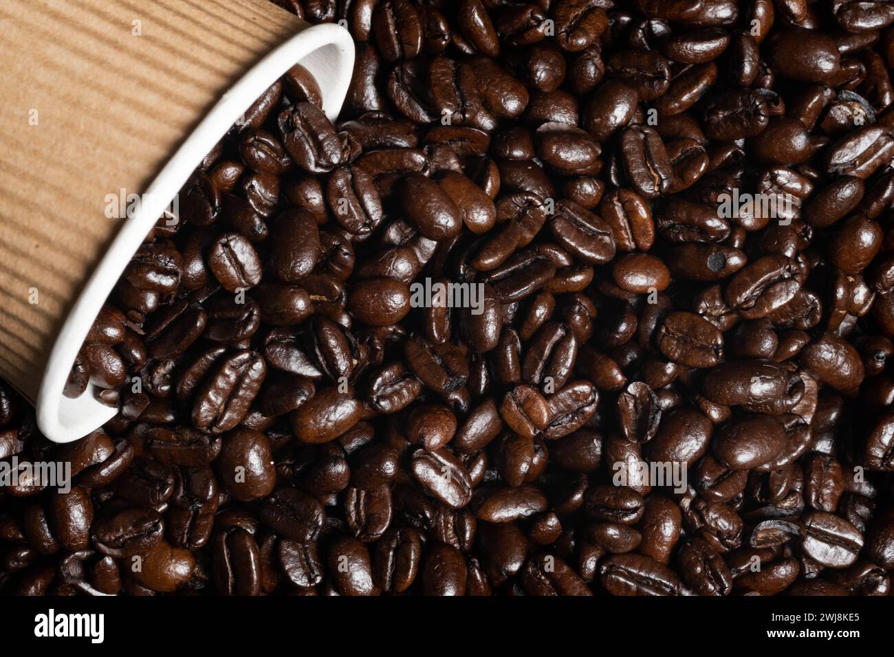 Verschütteter Exquisiter Kaffee Stockfoto