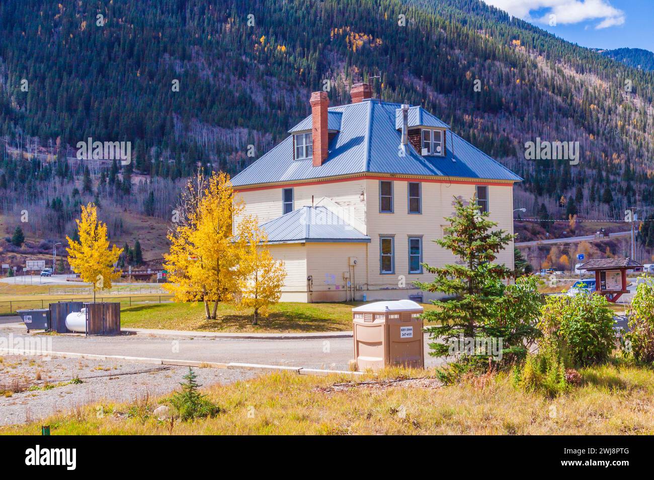 Besucherzentrum in Silverton, Colorado, in den San Juan Mountains. Stockfoto