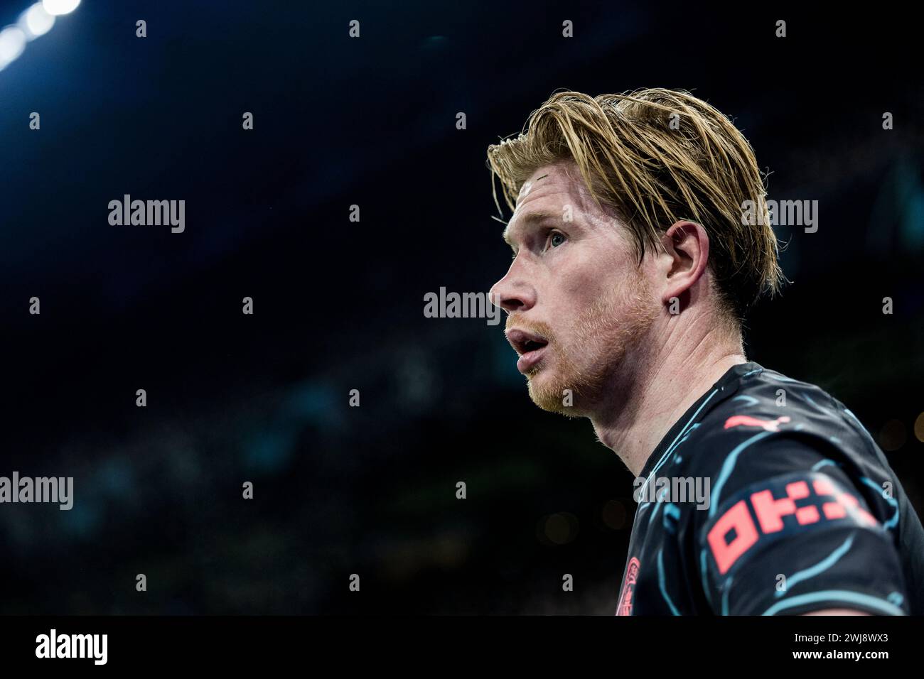 Kopenhagen, Dänemark. Februar 2024. Kevin de Bruyne (17) aus Manchester City, der beim Spiel der UEFA Champions League zwischen dem FC Kopenhagen und Manchester City in Parken in Kopenhagen zu sehen war. (Foto: Gonzales Photo/Alamy Live News Stockfoto