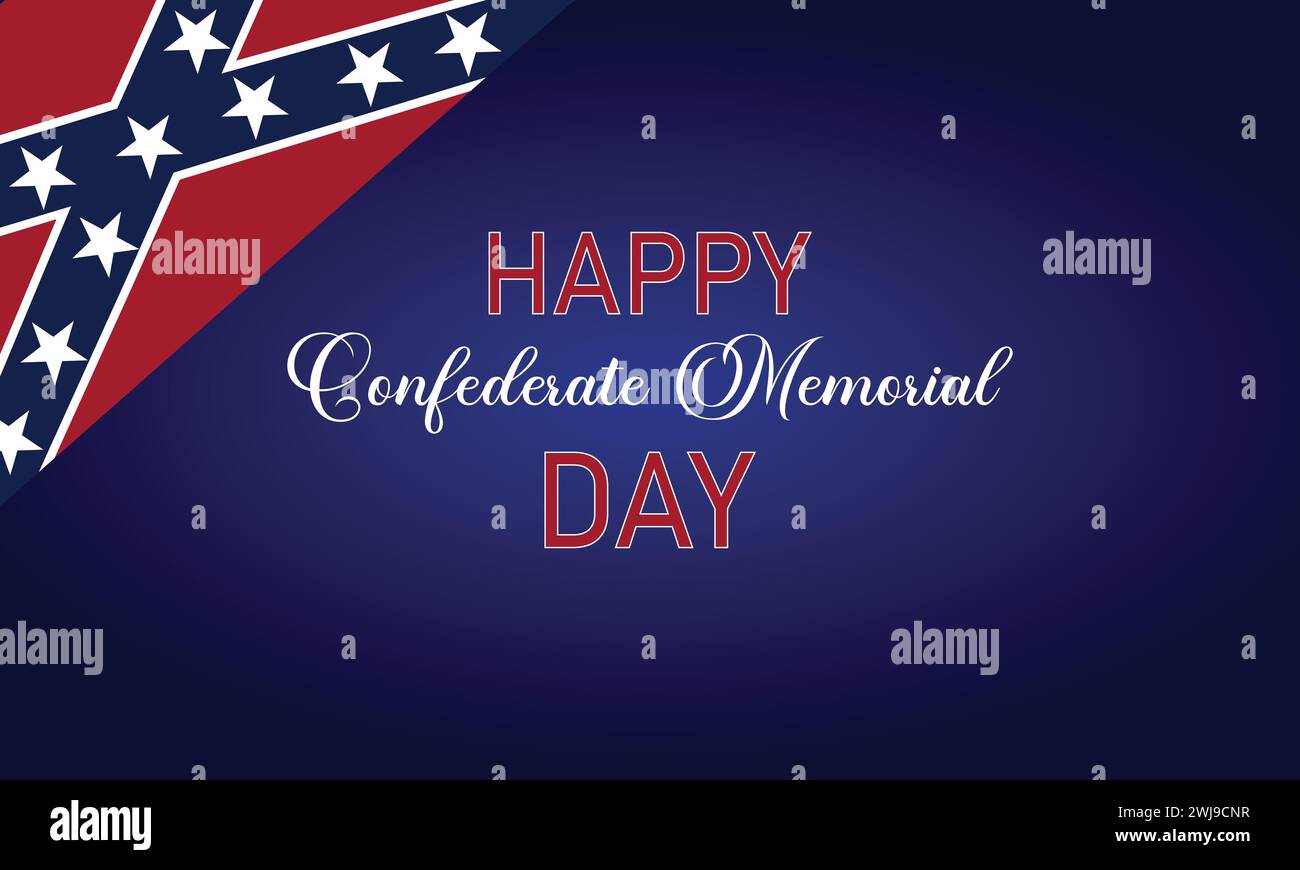 Happy Confederate Memorial Day Textdesign Stock Vektor