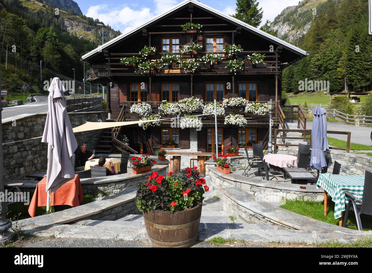 Traditionelles Haus im Aostatal in Italien Stockfoto