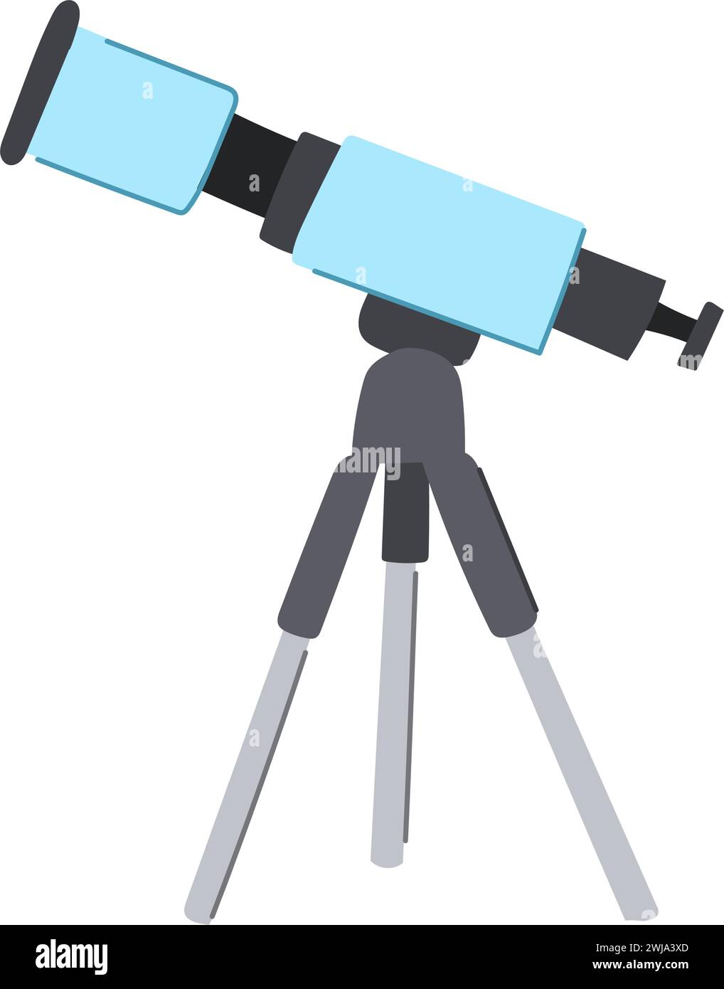 Sky Telescope Cartoon Vektor Illustration Stock Vektor