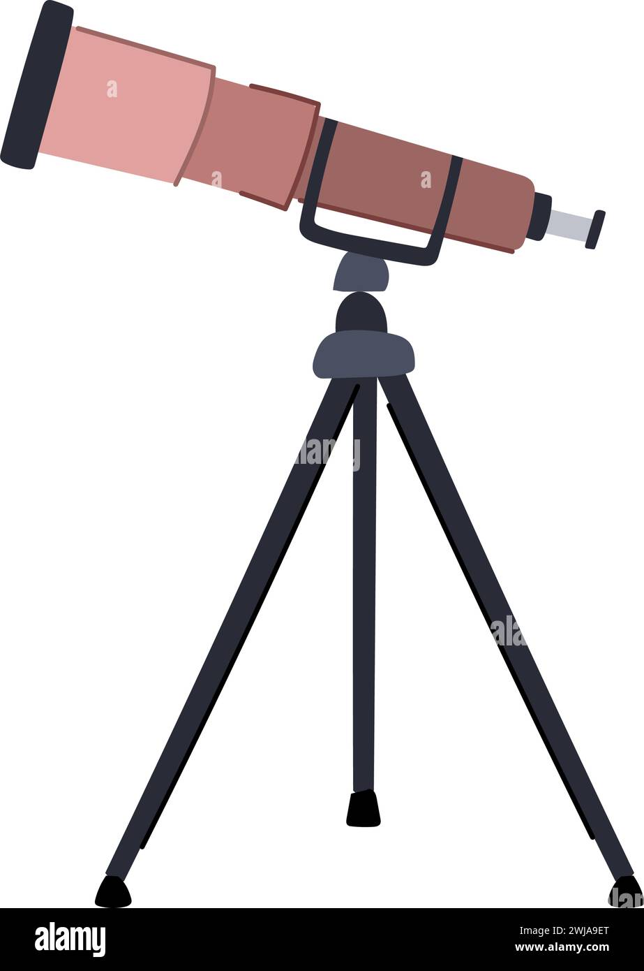 observatory Telescope Cartoon Vektor Illustration Stock Vektor