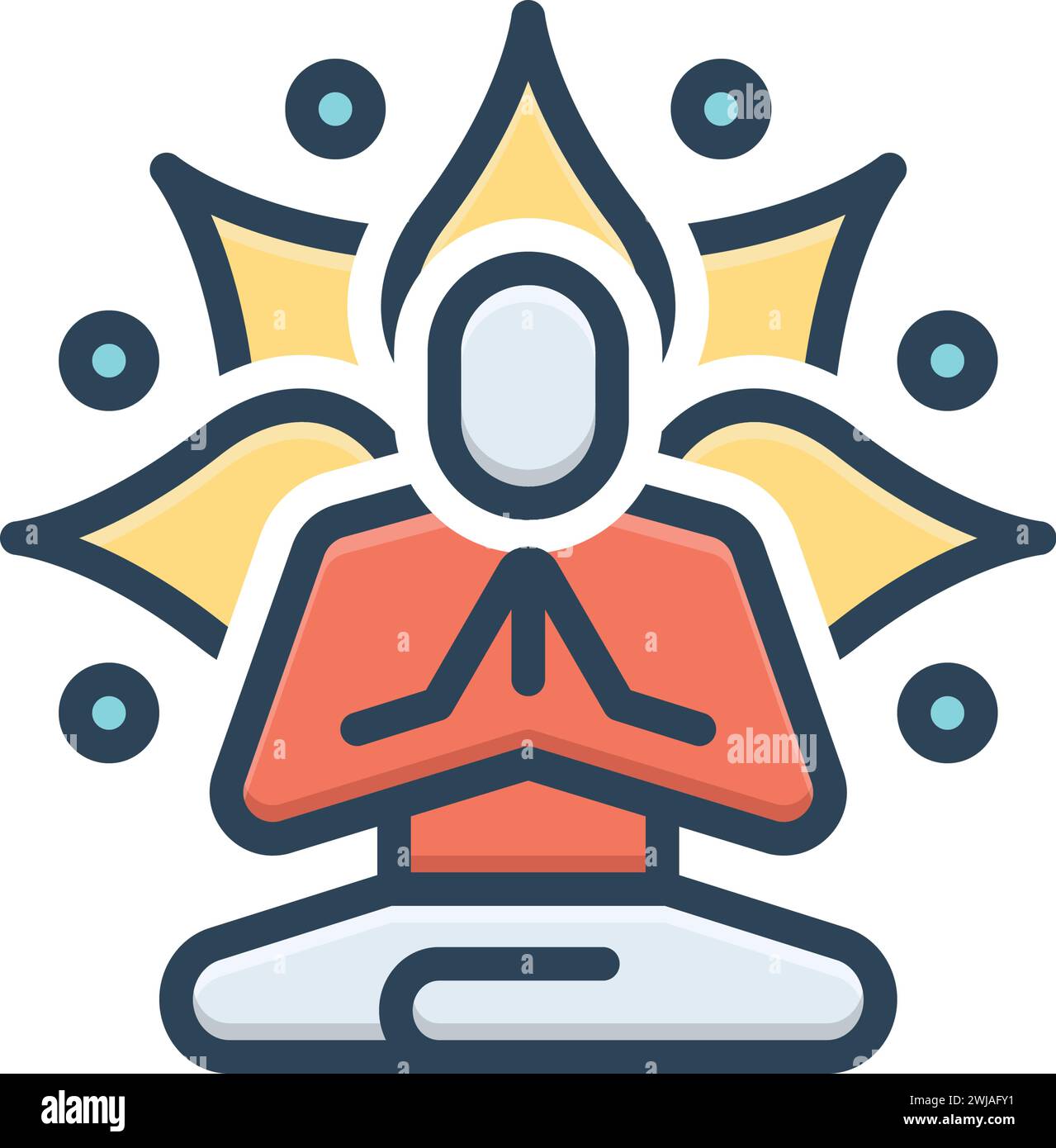 Symbol für Retreat, Meditation Stock Vektor