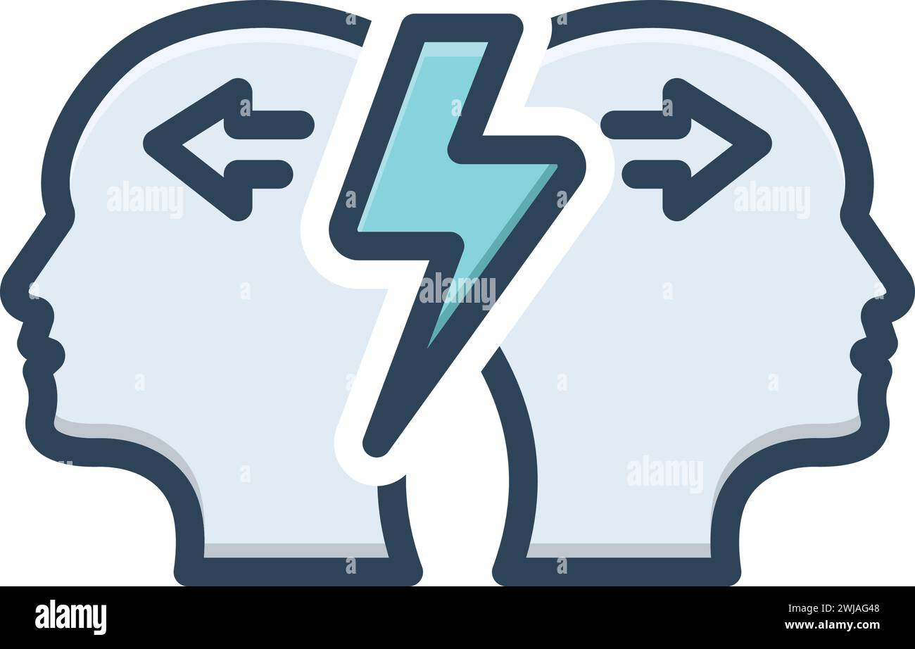 Symbol für Konflikt, Fehd Stock Vektor