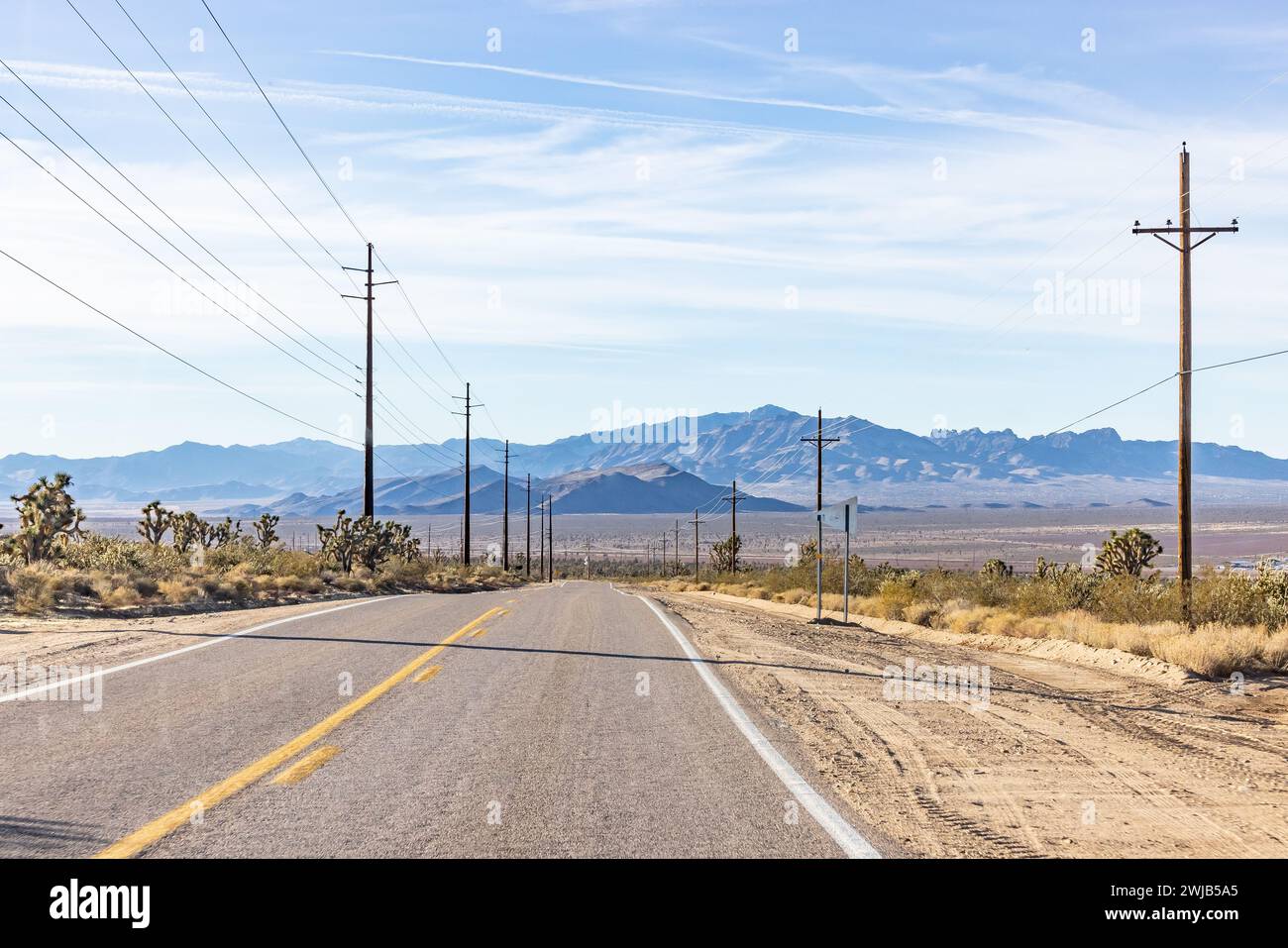 Straße in Arizona, USA im Januar 2024. Stockfoto