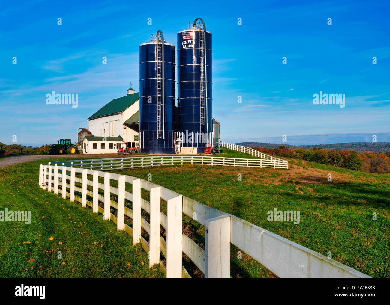 Bellvale Farm ist eine der vielen Milchfarmen im Orange County, New York. Stockfoto