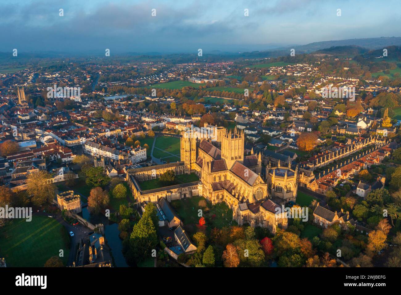 Die Cathedral Church of Saint Andrew, Wells, Someraset, England, Vereinigtes Königreich, Europa Stockfoto