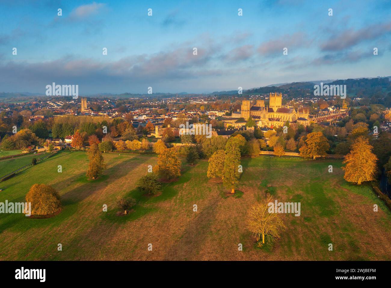 Die Cathedral Church of Saint Andrew, Wells, Someraset, England, Vereinigtes Königreich, Europa Stockfoto