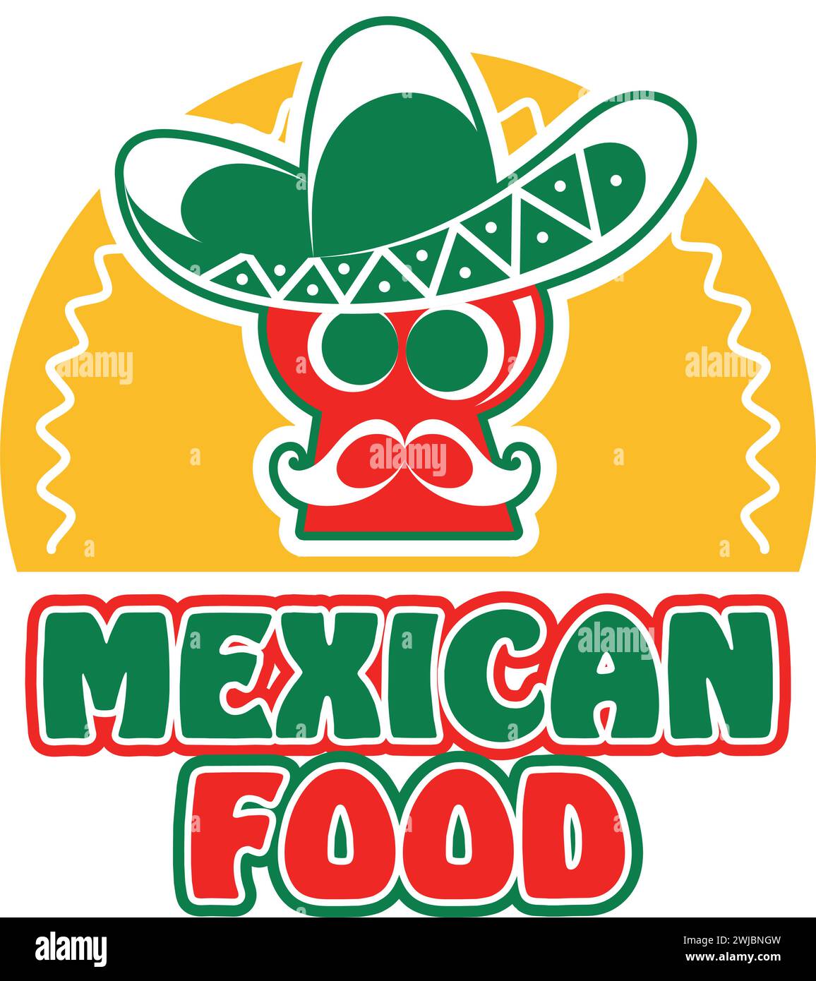 Mexikanisches Essen Logos Vektor Stock Vektor