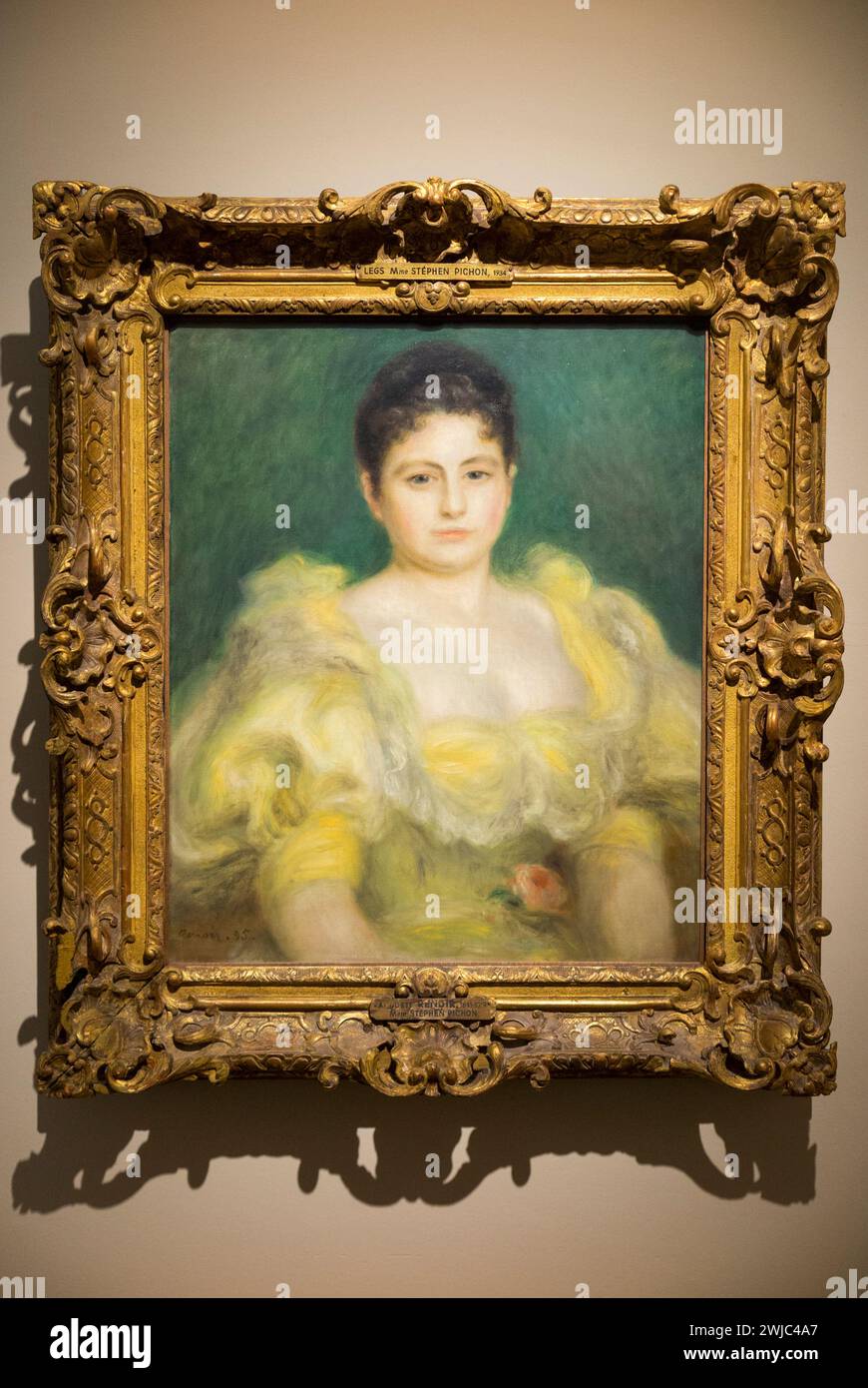 Porträt de Madame Pichon von Pierre Auguste Renoir, Gemälde in seinem ehemaligen Haus in Cognes-Sur-Mer. Frankreich. (135) Stockfoto