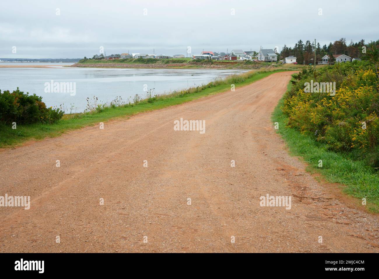 Wharf Road und Rustico Bay, Rustico, Prince Edward Island, Kanada Stockfoto