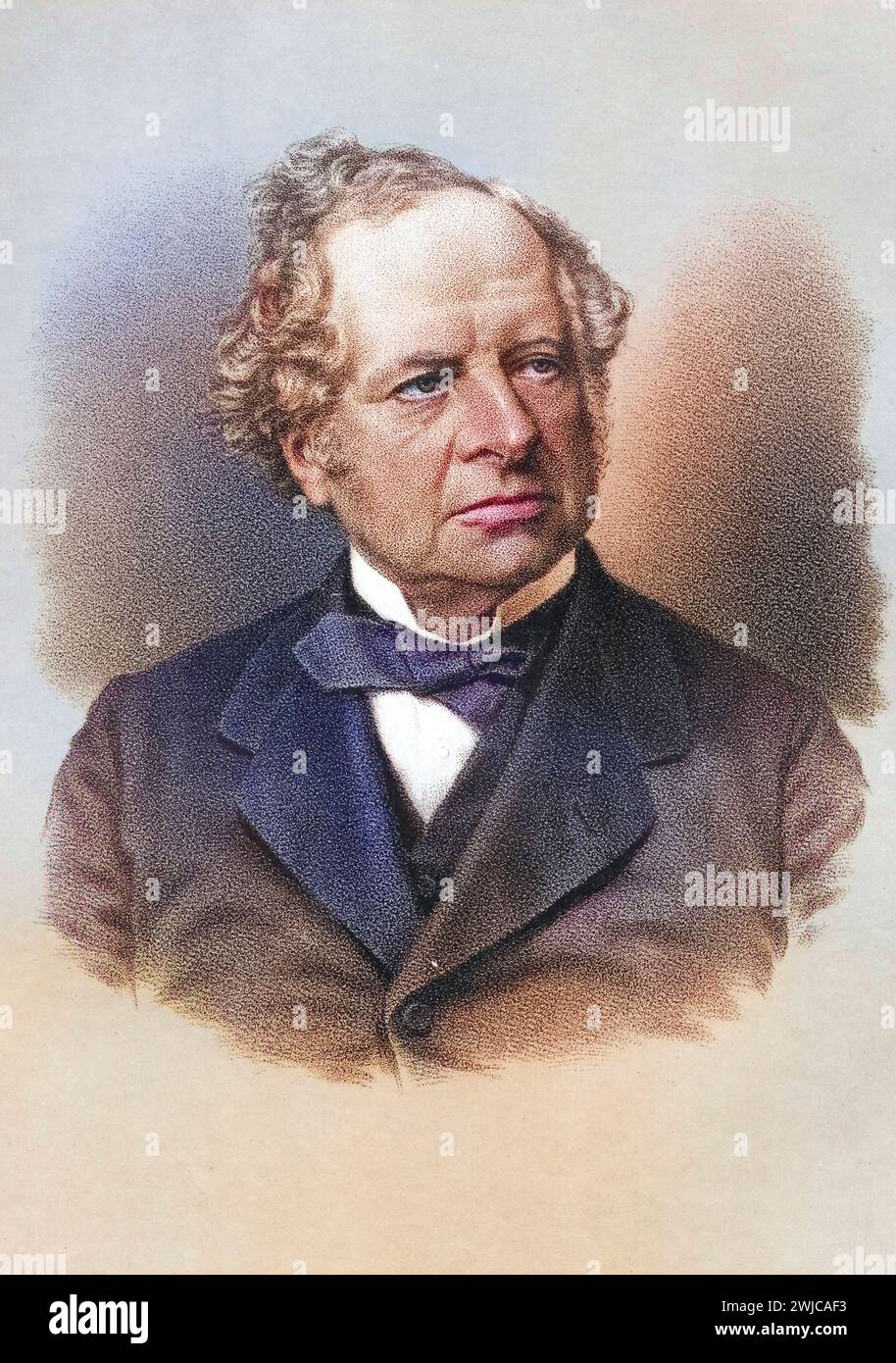 Granville George Leveson-Gower, 2. Graf Granville, 1815-1891. Staatssekretär für die Kolonien, Historisch, digital restaurierte Reproduktion von einer Stockfoto