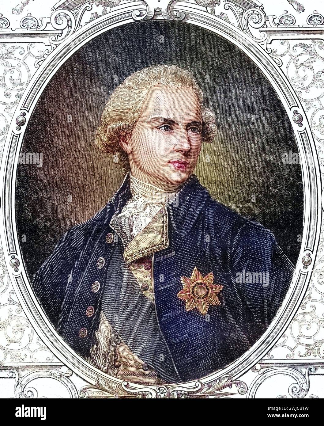 James Howard Harris, 1. Earl of Malmesbury geb. 21. April 1746 in Salisbury Gst. 20. November 1820 war ein britischer Diplomat, historisch, digital r Stockfoto