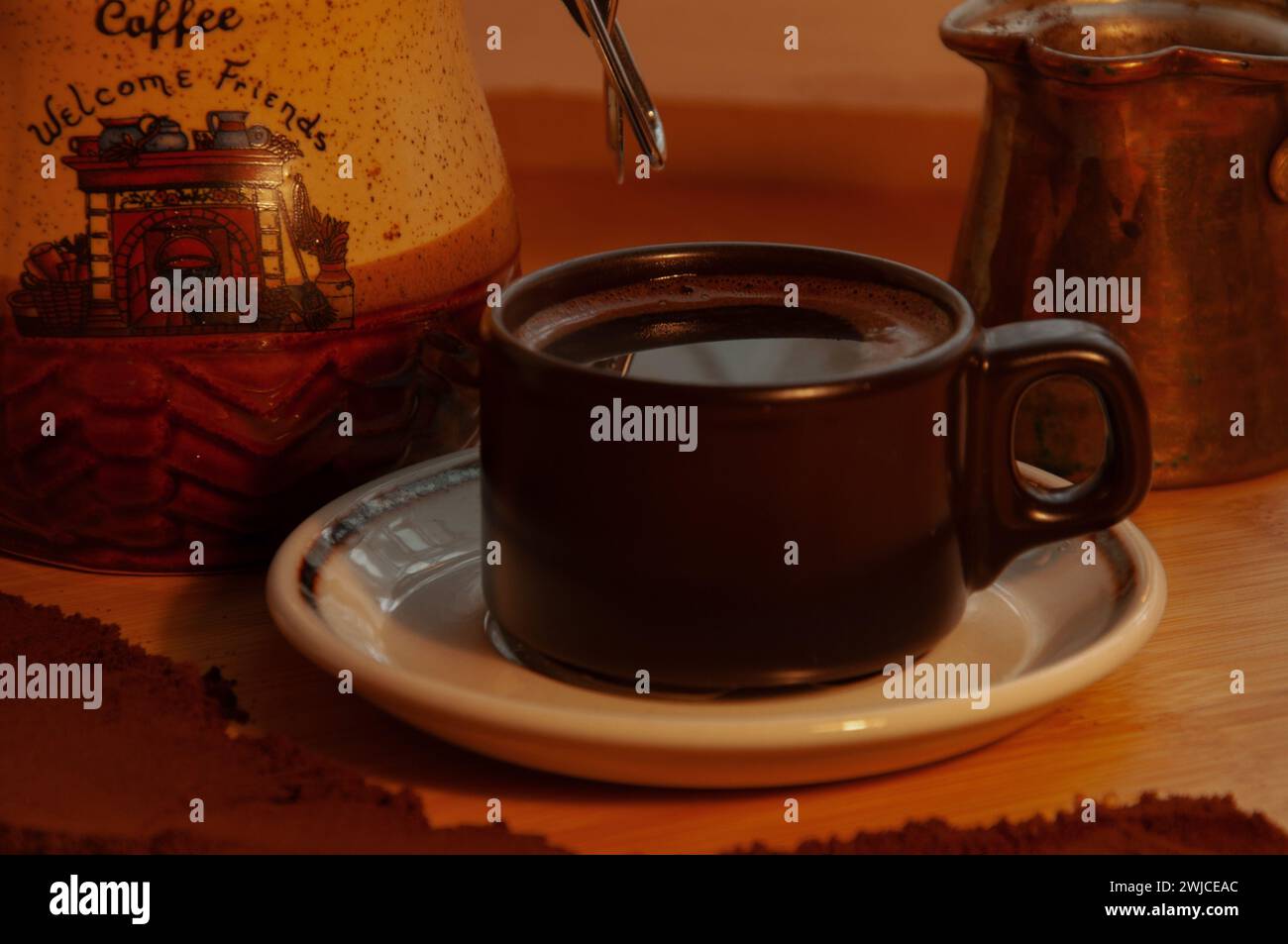 Albanischer Kaffee Stockfoto
