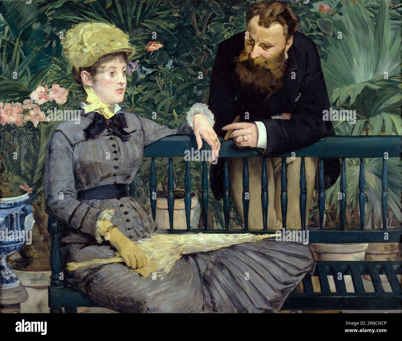 Im Wintergarten. Edouard Manet. 1878/1879. Stockfoto