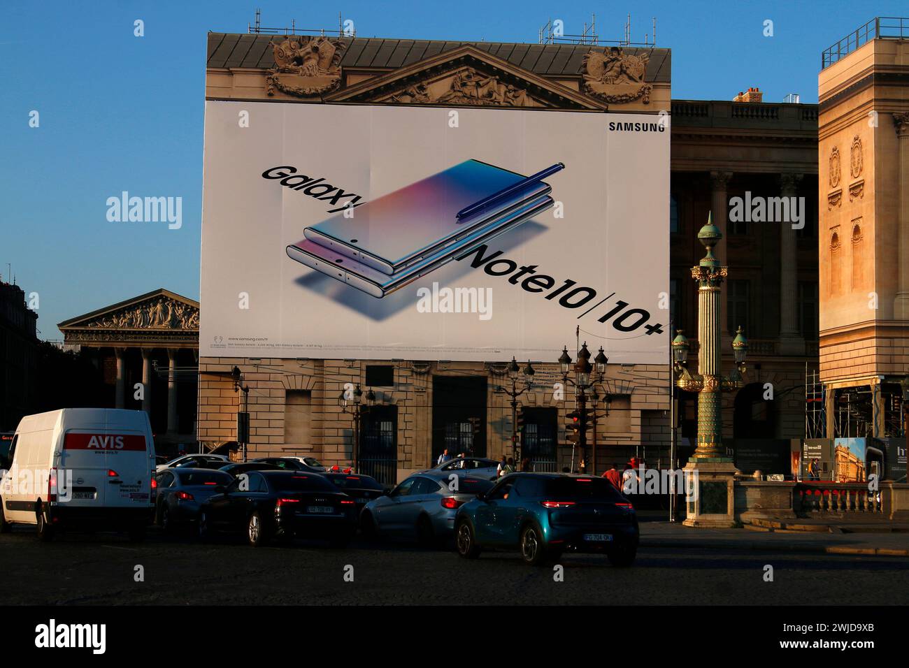 Werbung für das 'Samsung Galaxy Note10' Paris, Frankreich/Frankreich (nur für redaktionelle Verwendung. Keine Werbung. Referenzdatenbank: http://www.3 Stockfoto