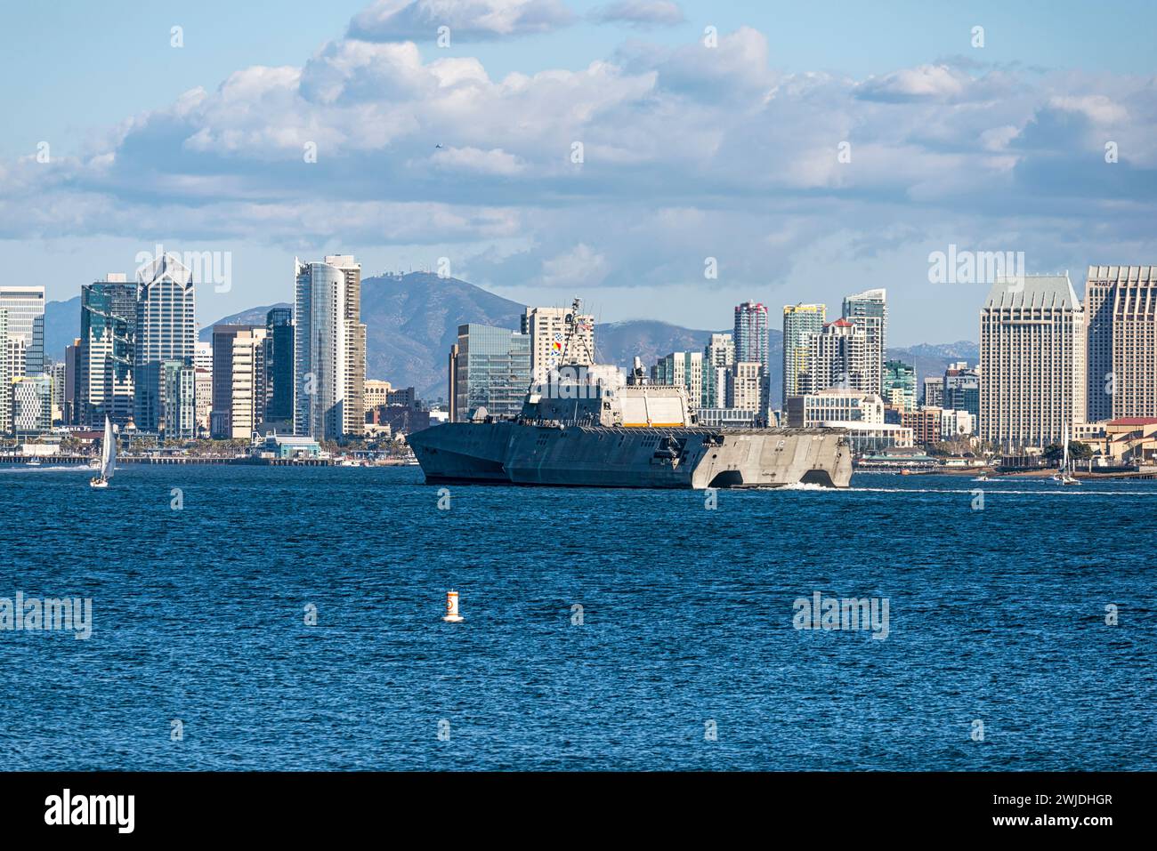 San Diego Hafen und Skyline an einem malerischen Nachmittag. San Diego, Kalifornien, USA. Stockfoto
