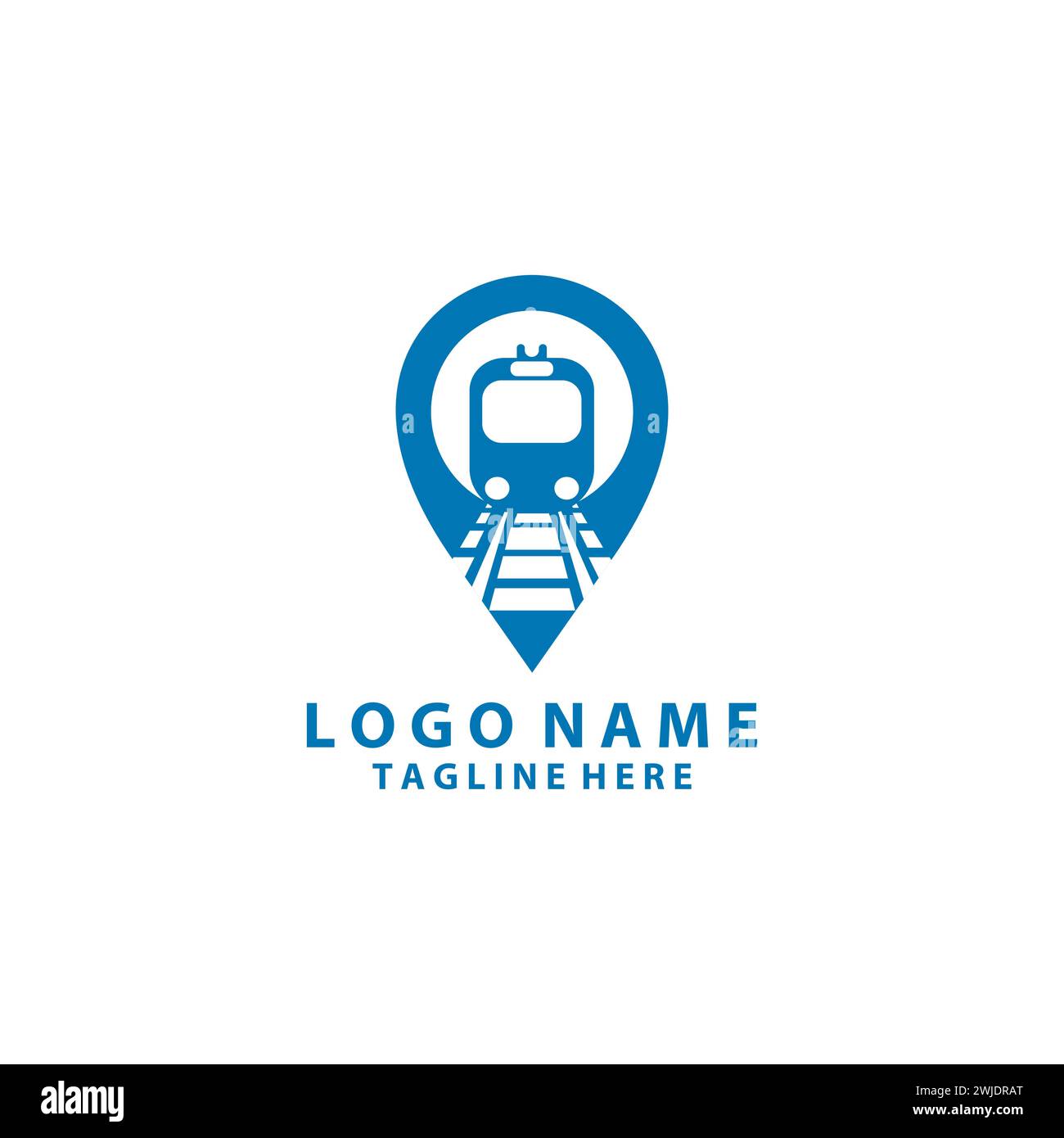 Design-Vektor des Logos für den Zugort Stock Vektor