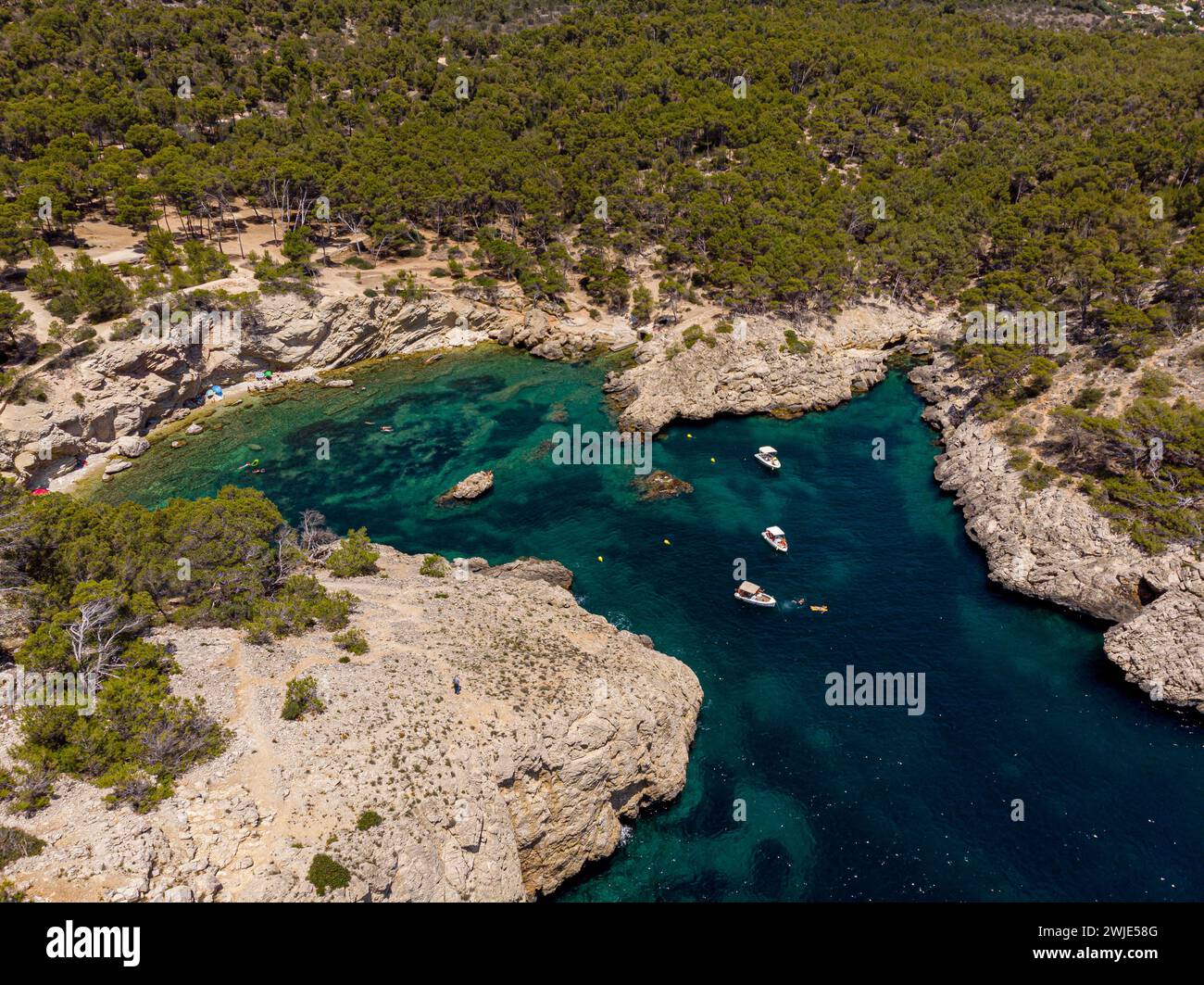 Caló d´en Monjo, Calviá, Mallorca, Balearen, Spanien Stockfoto