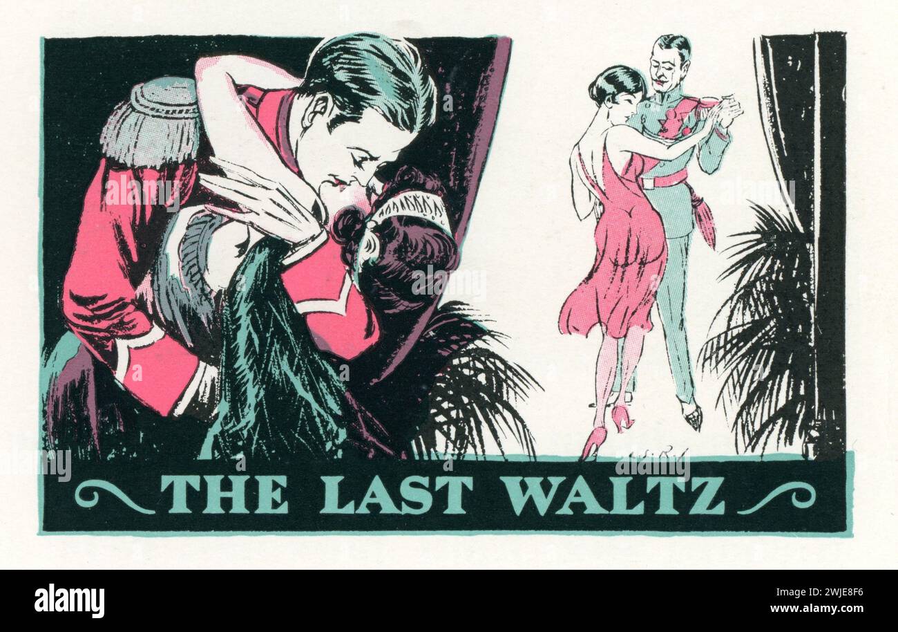 Werbe-Kunstwerk von 1927 für LIANE HAID und WILLY FRITSCH in THE LAST WALZER / DER LETZTE WALZER 1927 Regisseur ARTHUR ROBISON Publicity für Universum Film (UFA) / Paramount Pictures Stockfoto