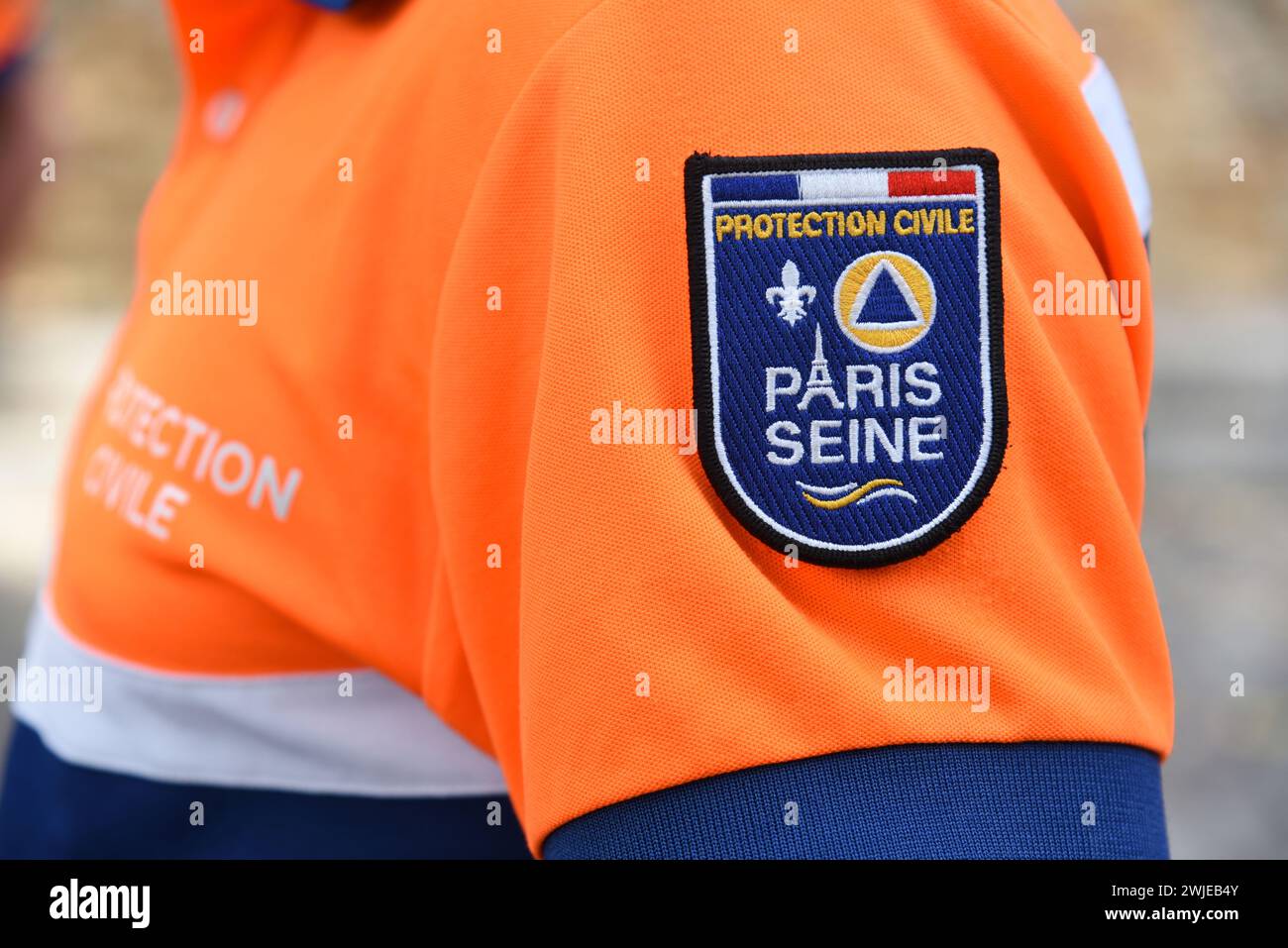 Paris (Frankreich): Paris-Plages (Pariser Strände), 20.08.2023. Erste-Hilfe-Mitarbeiter Stockfoto