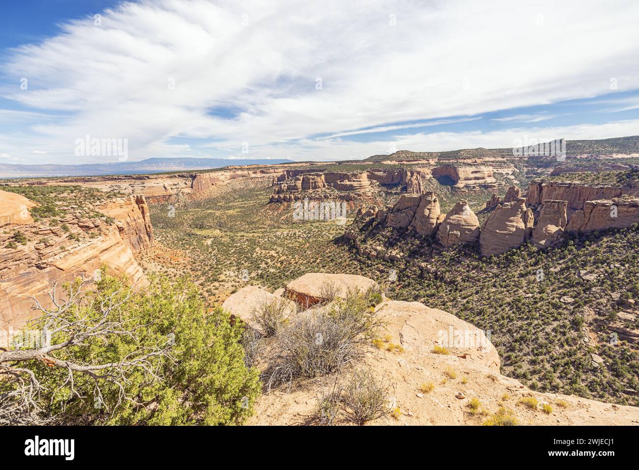 Allgemeiner Blick über die Coke Ovens, vom Coke Ovens Overlook im Colorado National Monument aus gesehen Stockfoto