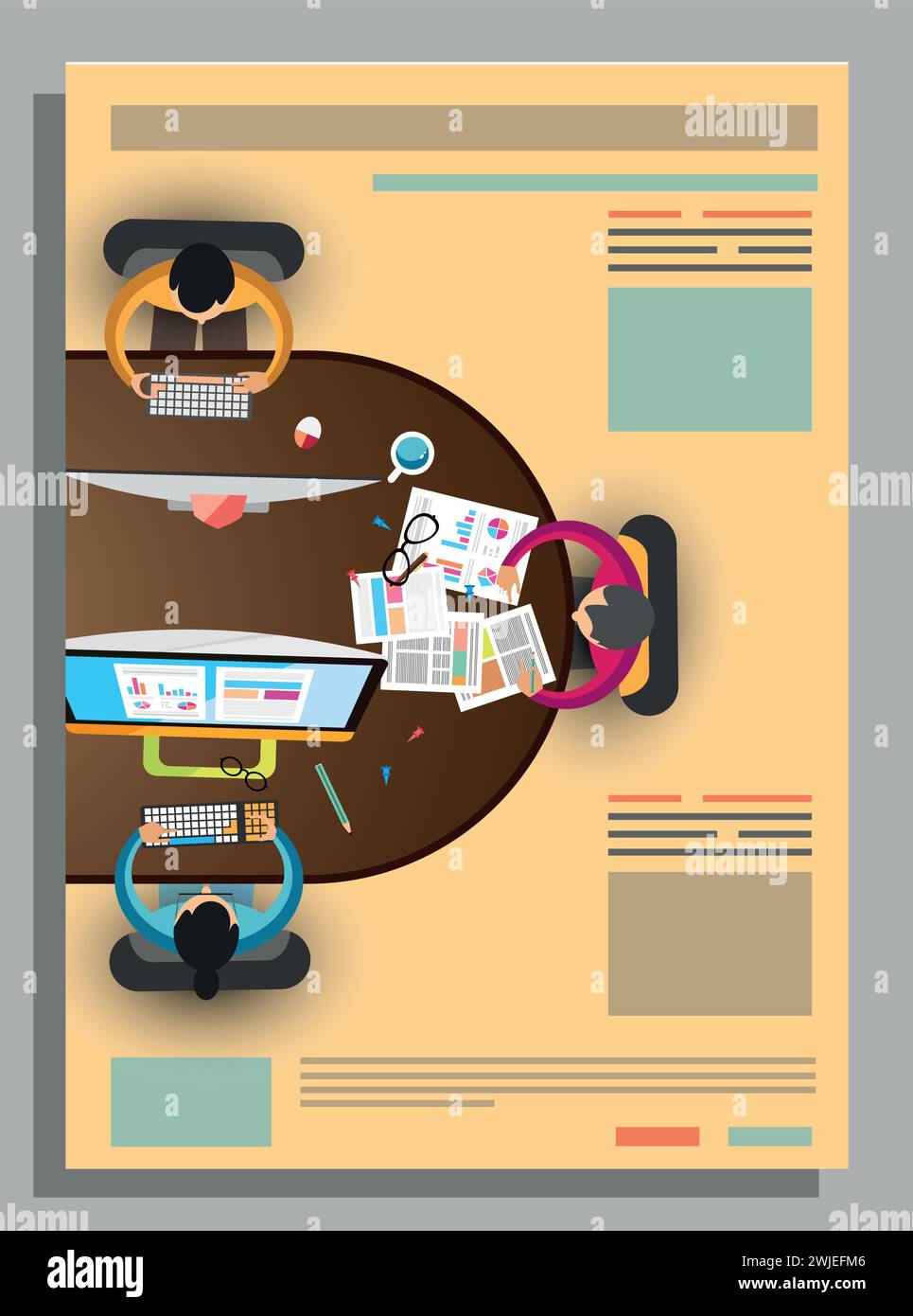 Vector abstrakte Flyer-Vorlage für Unternehmensunternehmen Stock Vektor