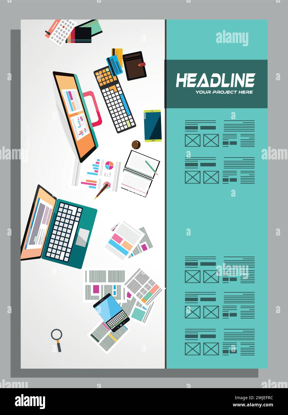 Vector abstrakte Flyer-Vorlage für Unternehmensunternehmen Stock Vektor