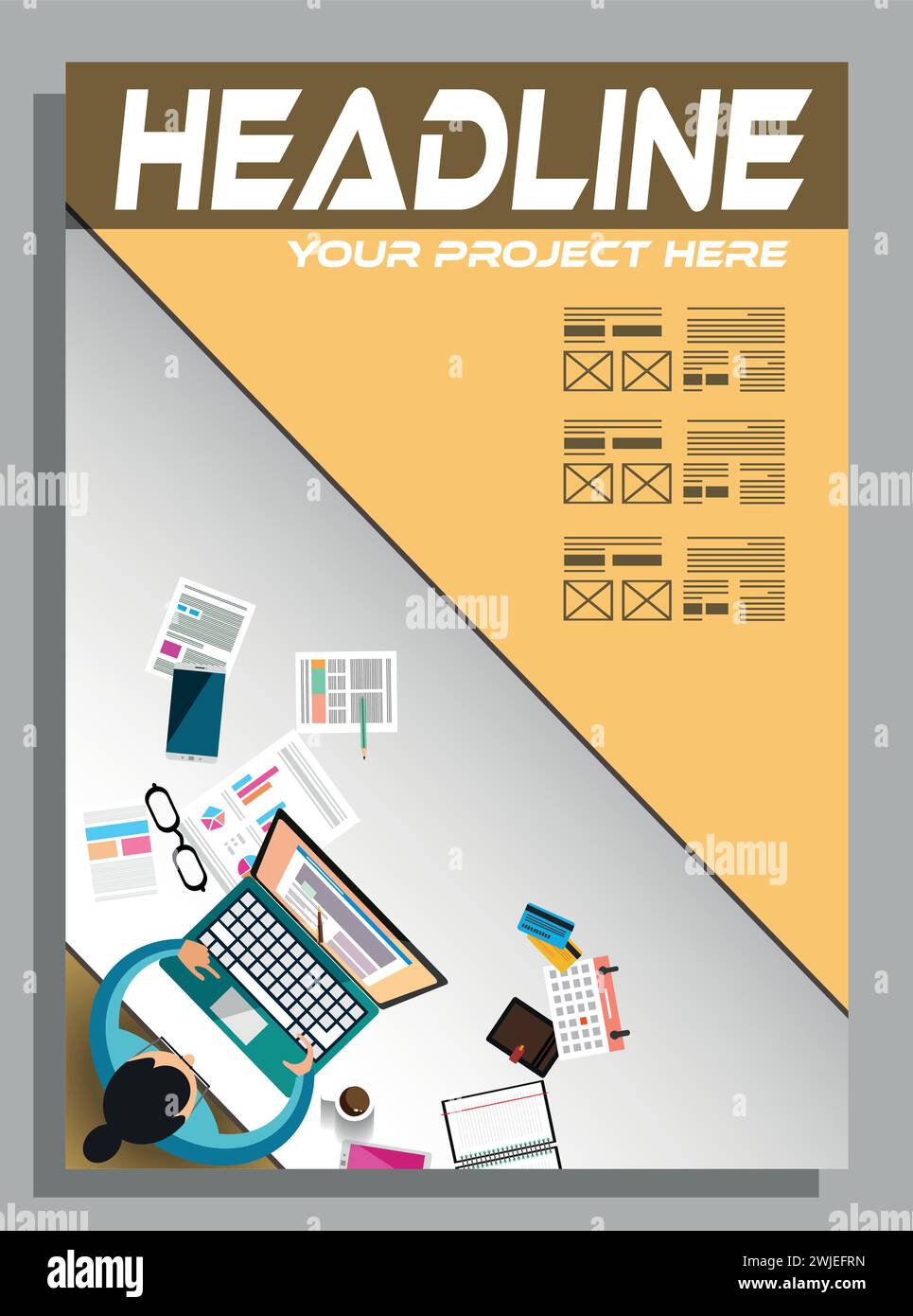 Vector abstrakte Flyer-Vorlage für Unternehmensunternehmen Stock Vektor