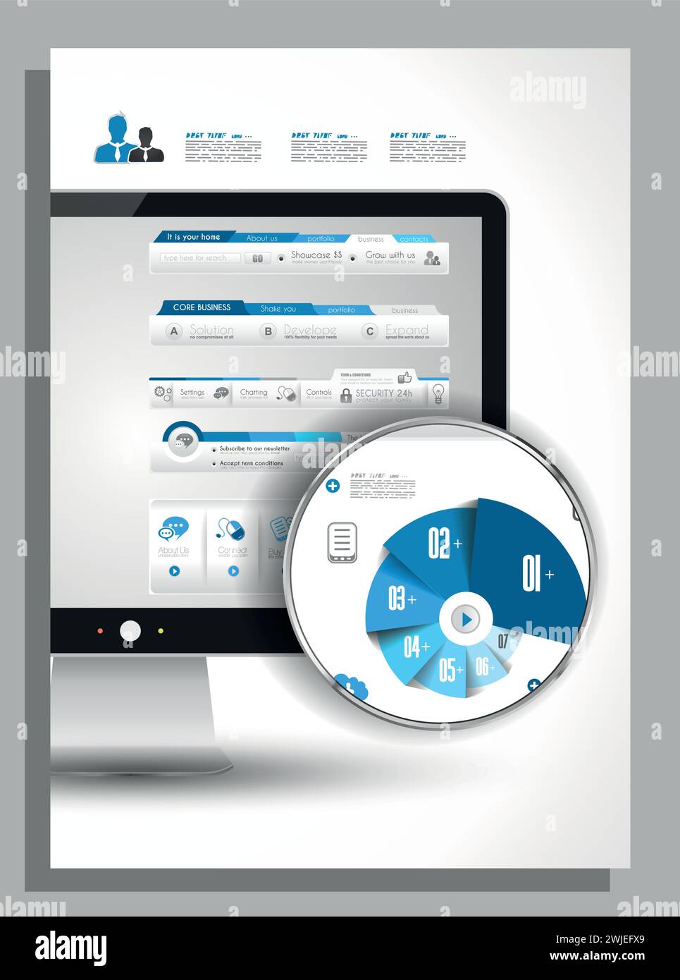 Vector abstrakte Flyer-Vorlage für Unternehmensunternehmen Stock Vektor