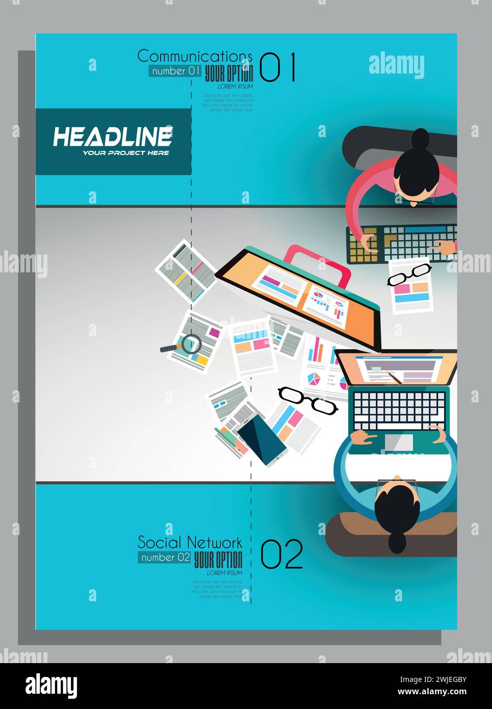 Vector abstrakte Flyer-Vorlage für Unternehmensunternehmen Stock Vektor