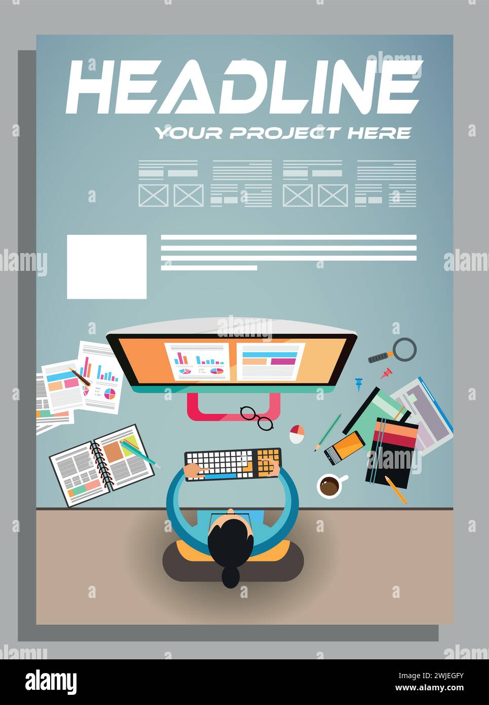 Vector abstrakte Flyer-Vorlage für Unternehmensunternehmen Stock Vektor