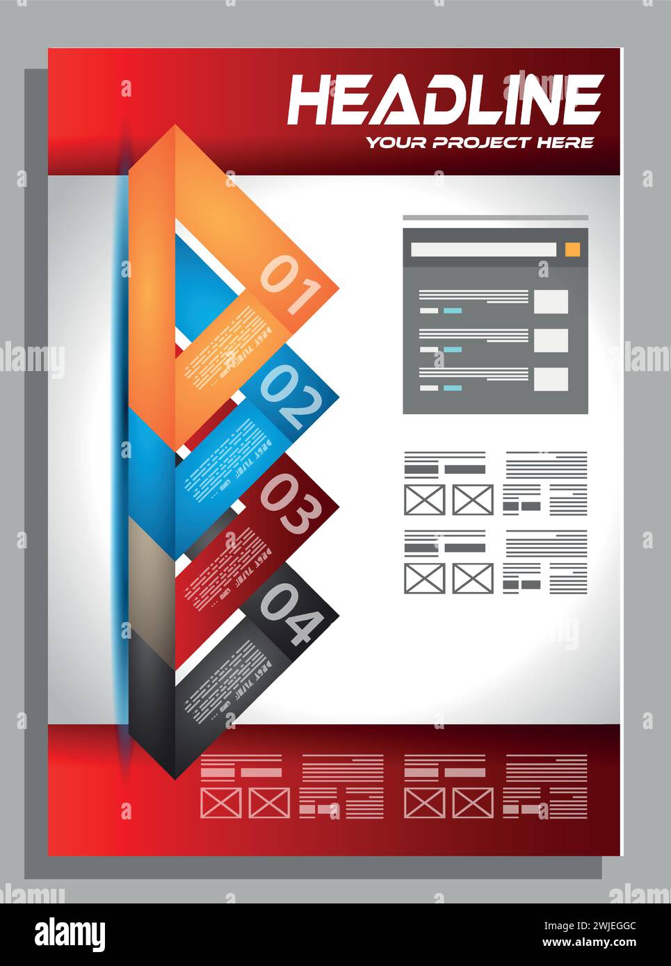 Vector abstrakte Flyer-Vorlage für Unternehmensunternehmen Stock Vektor