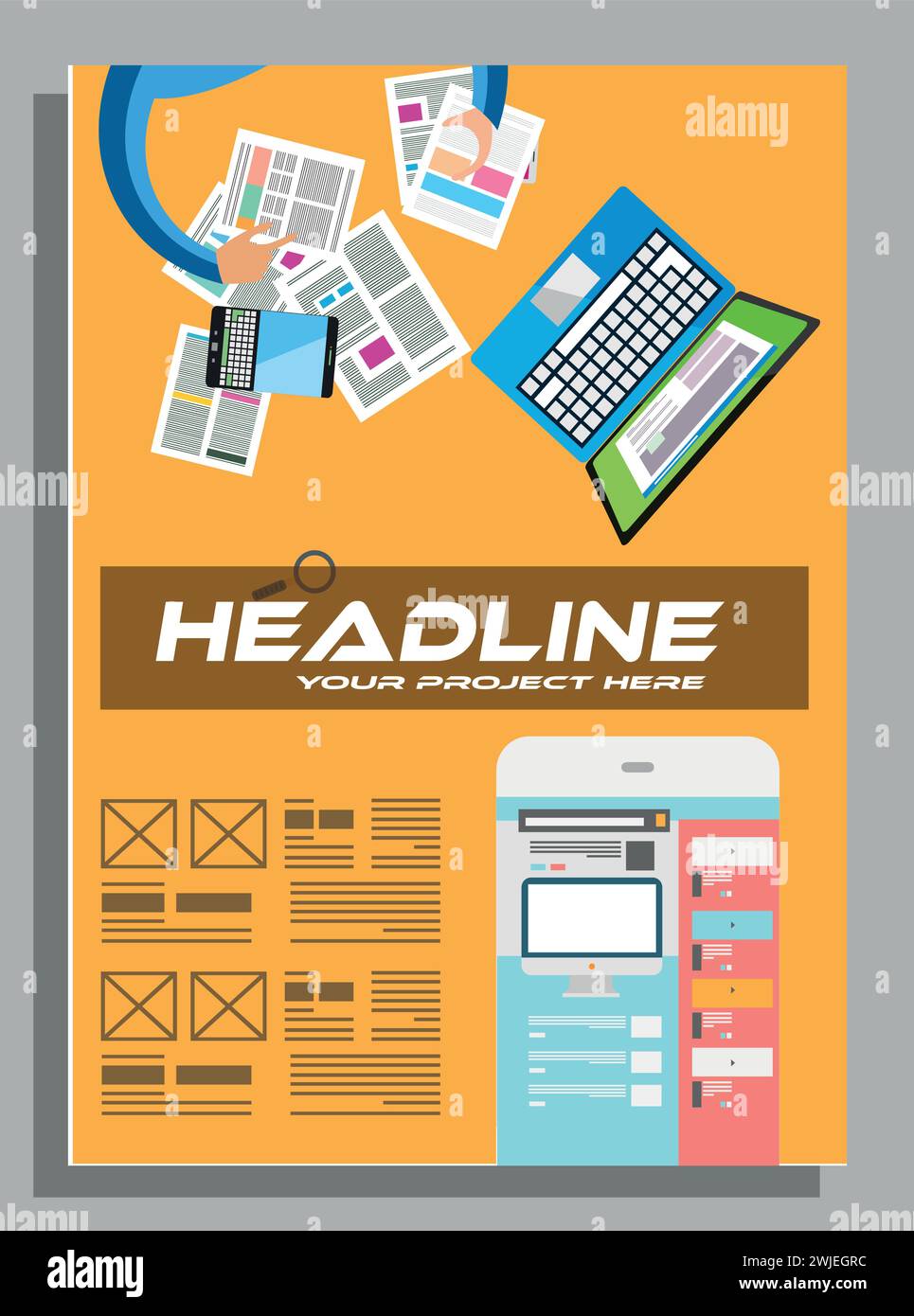 Vector abstrakte Flyer-Vorlage für Unternehmensunternehmen Stock Vektor