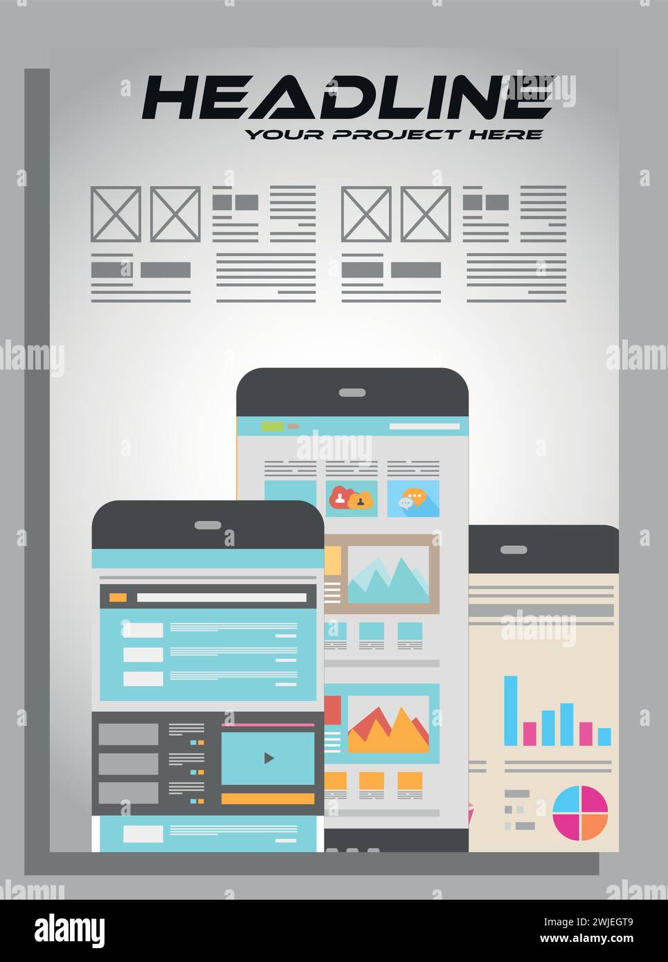 Vector abstrakte Flyer-Vorlage für Unternehmensunternehmen Stock Vektor